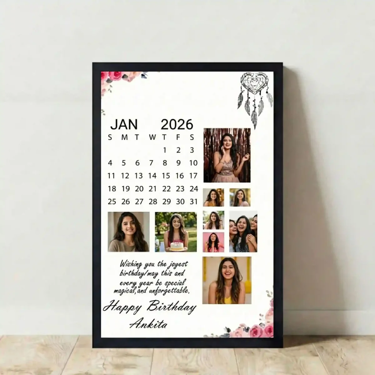 best birthday ever photo frame on floor