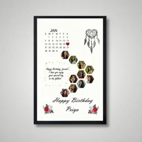 birthday princess photo frame front view