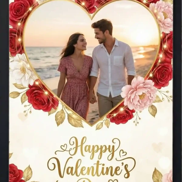 personalised my valentine photo frame