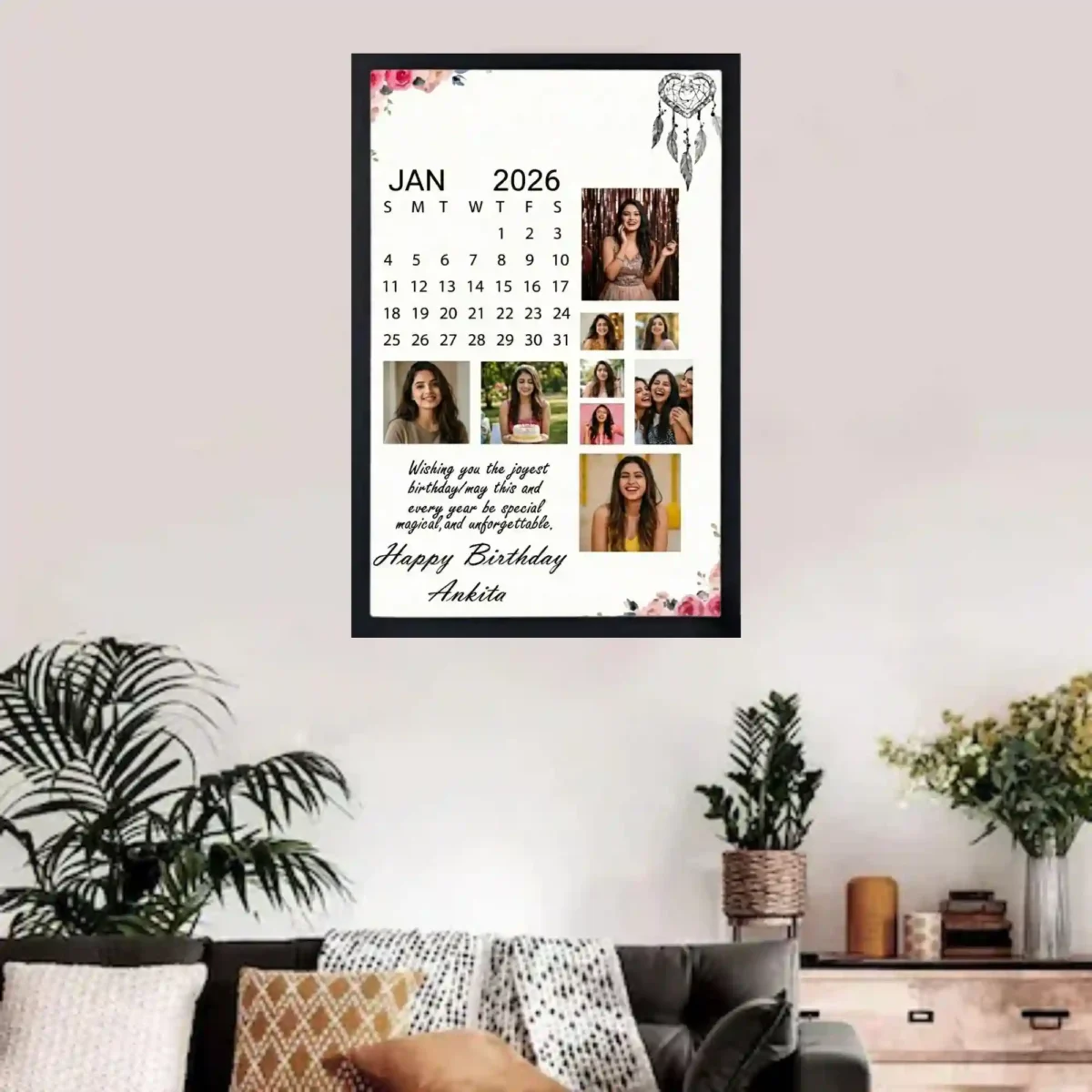 wall mounted best birthday ever photo frame