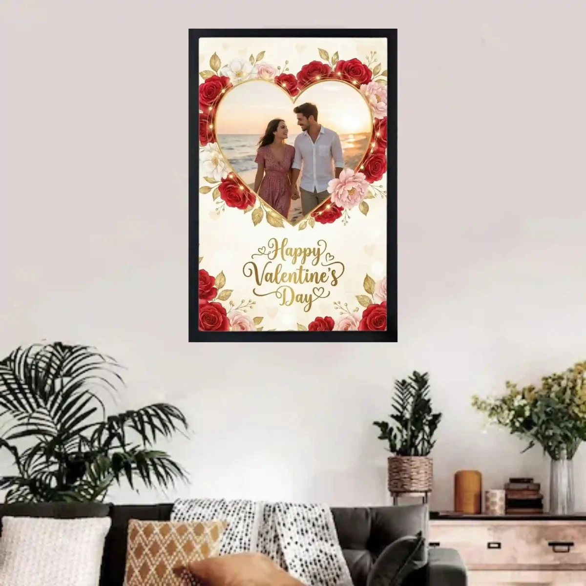 wall mounted personalised my valentine photo frame