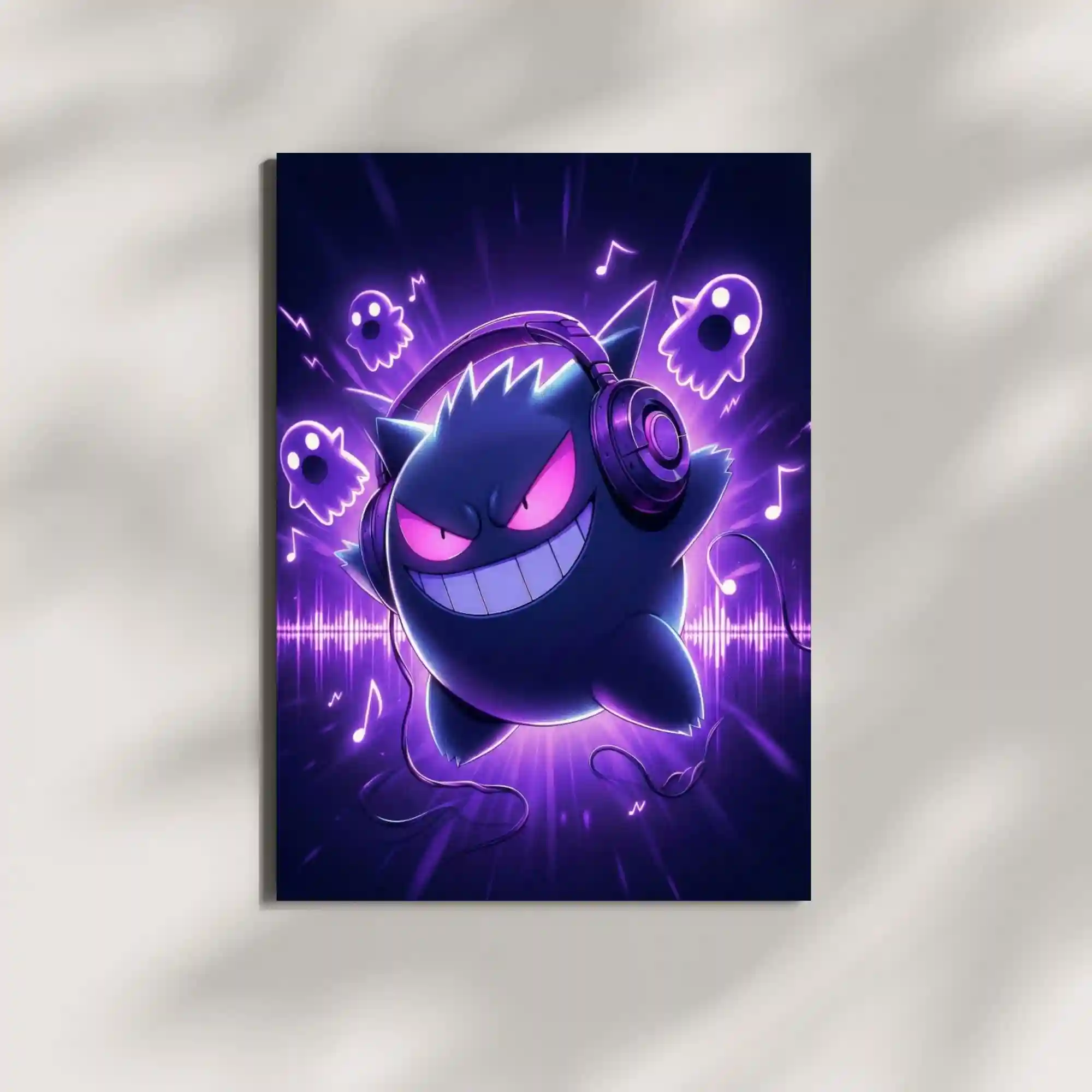 gengar shadow pokemon metal poster mounted on wall premium ghost pokemon display