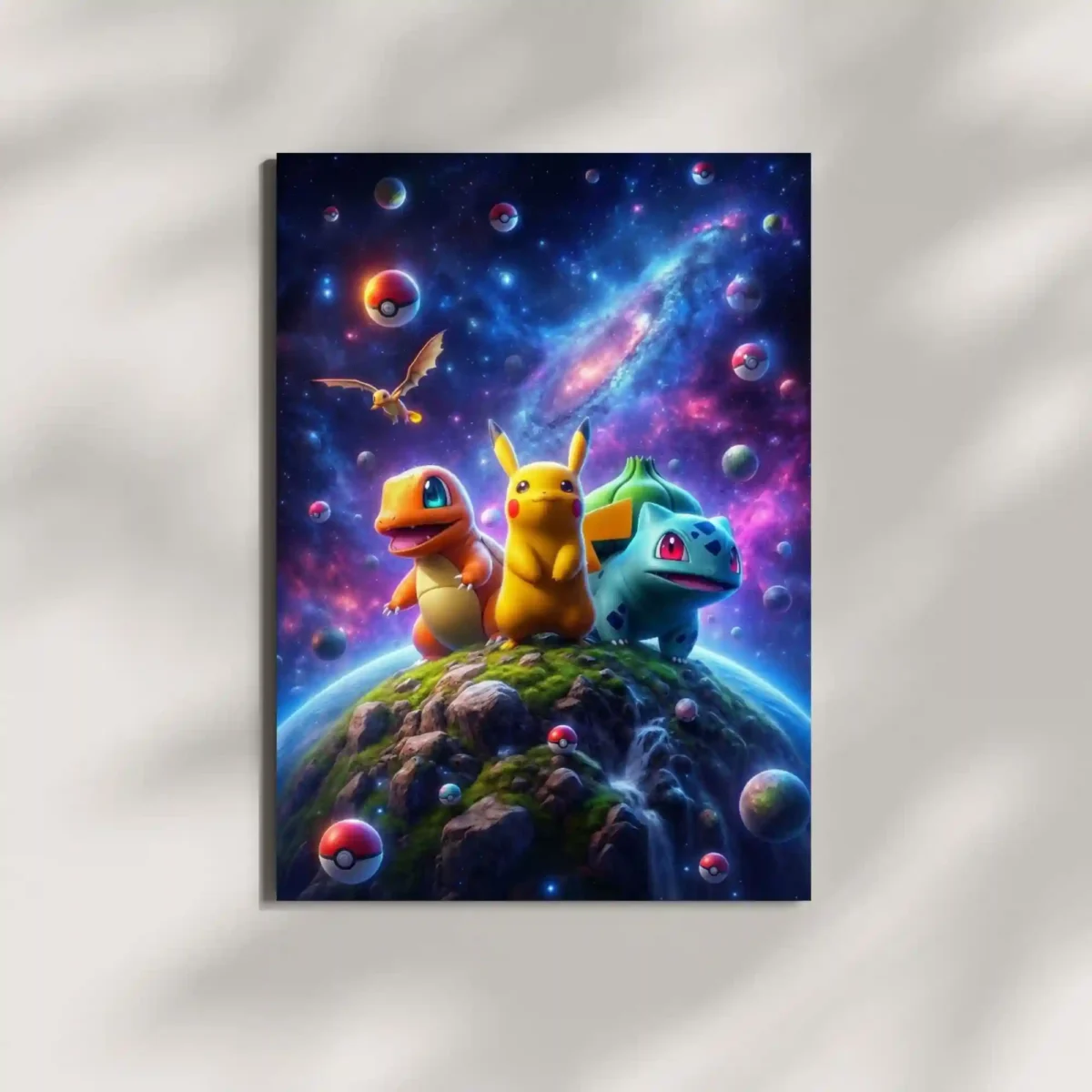 pokemon cosmic galaxy metal poster mounted on wall premium galaxy display