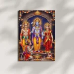 ram darbar metal poster mounted on wall premium devotional temple display