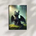 toothless dragon forest metal poster mounted on wall premium peaceful dragon field display