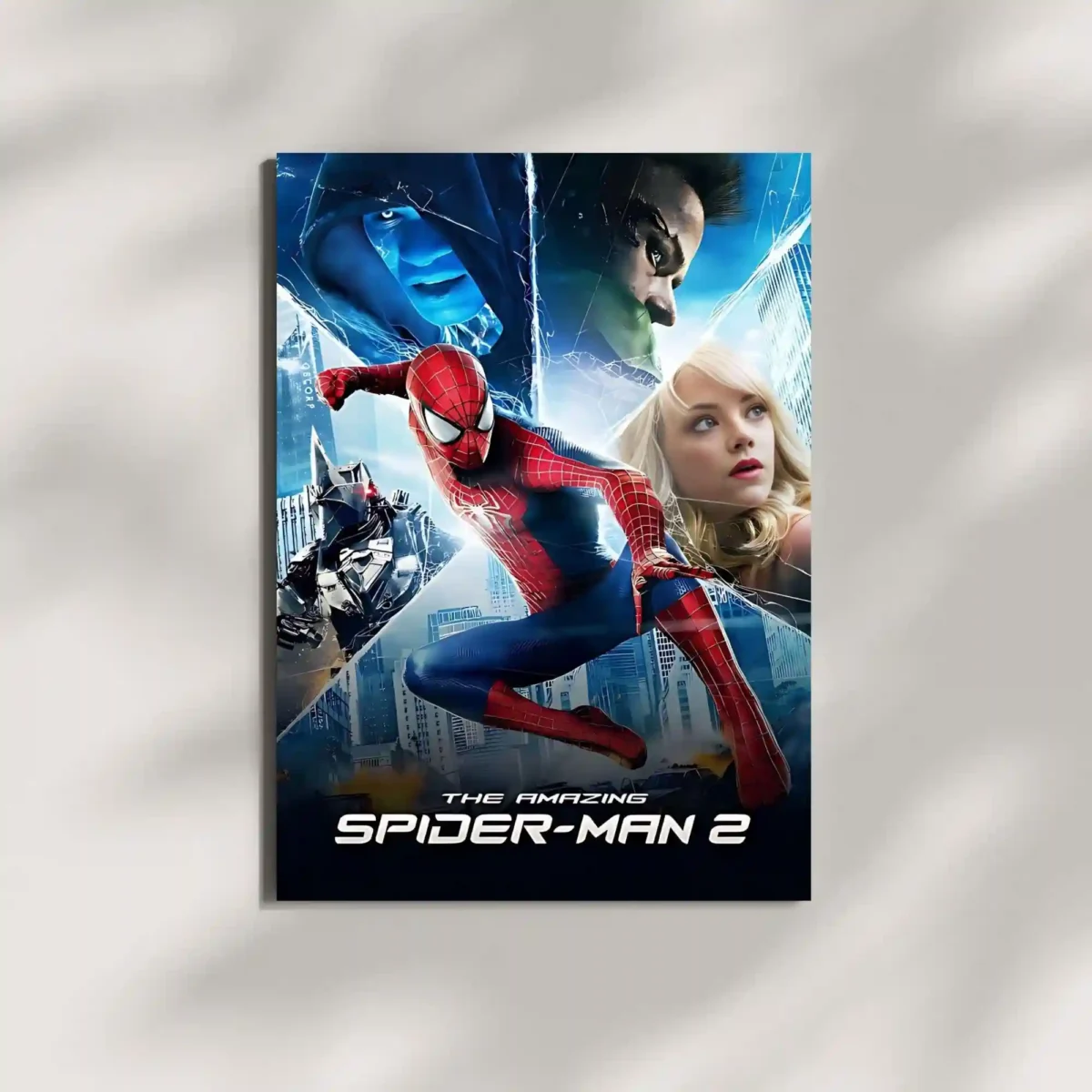 wall mounted amazing spiderman 2 movie metal poster