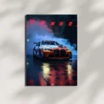 wall mounted bmw car metal poster