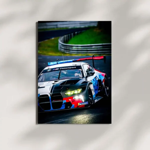 wall mounted bmw m4 car metal poster
