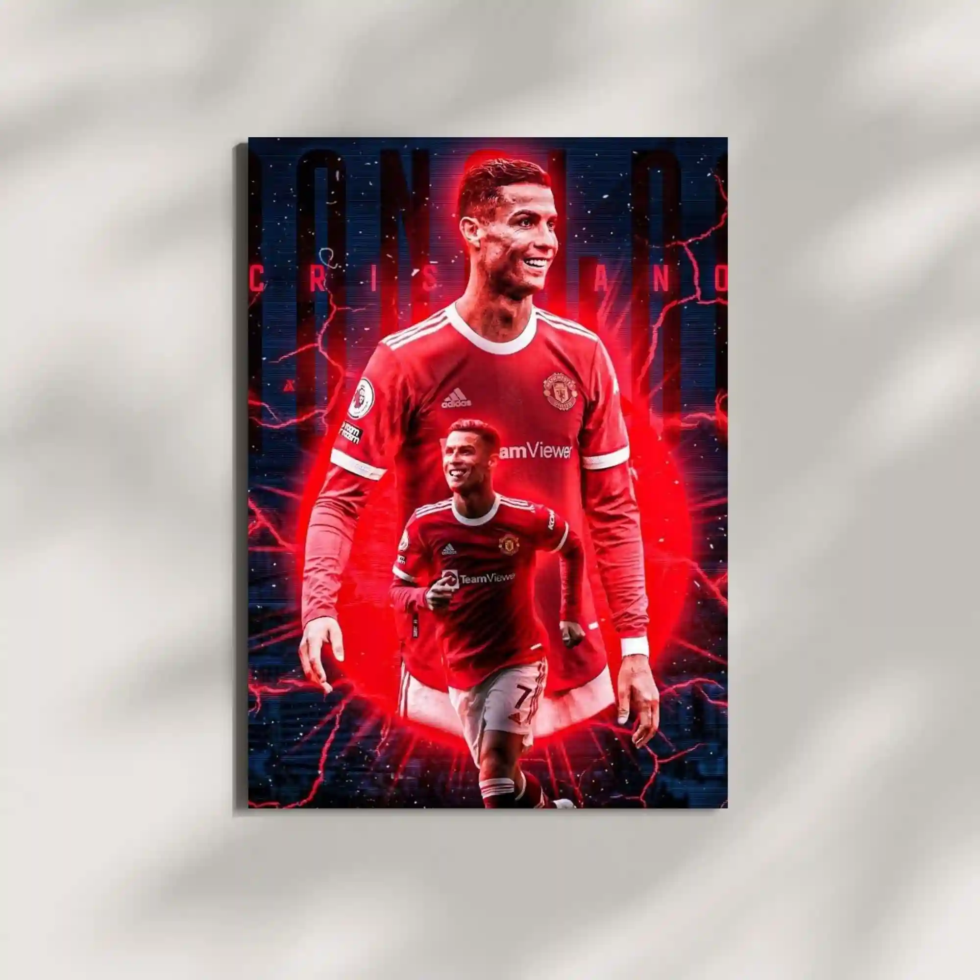wall mounted cristiano ronaldo metal poster