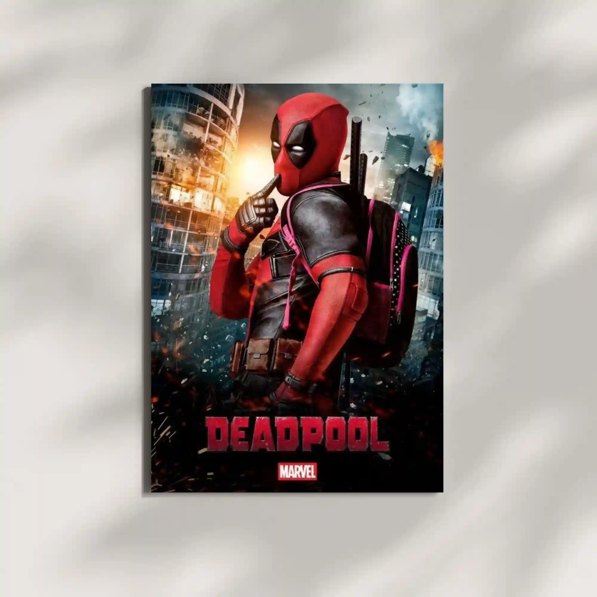 wall mounted deadpool movie metal poster