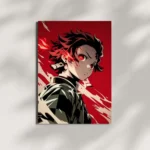 wall mounted demon slayer tanjiro kamado metal poster