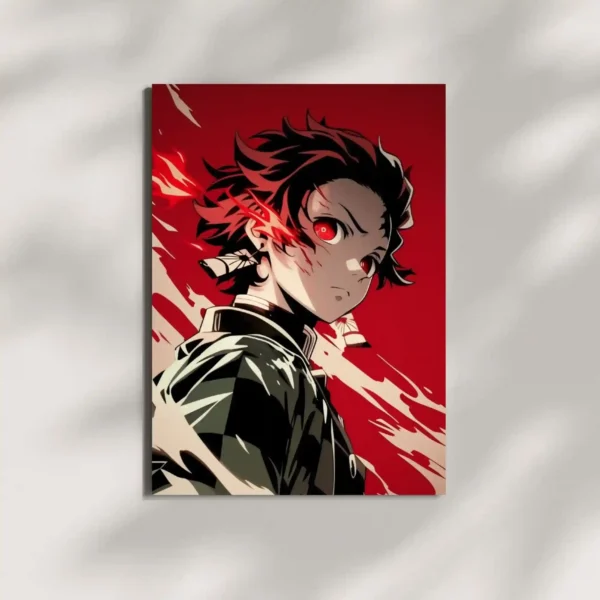 wall mounted demon slayer tanjiro kamado metal poster