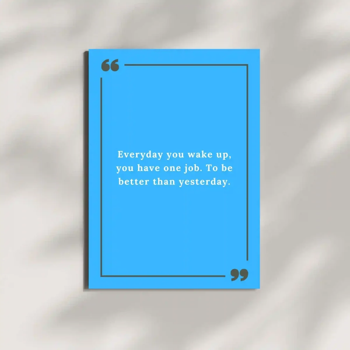 wall mounted discipline quote metal poster