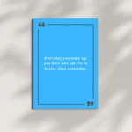 wall mounted discipline quote metal poster