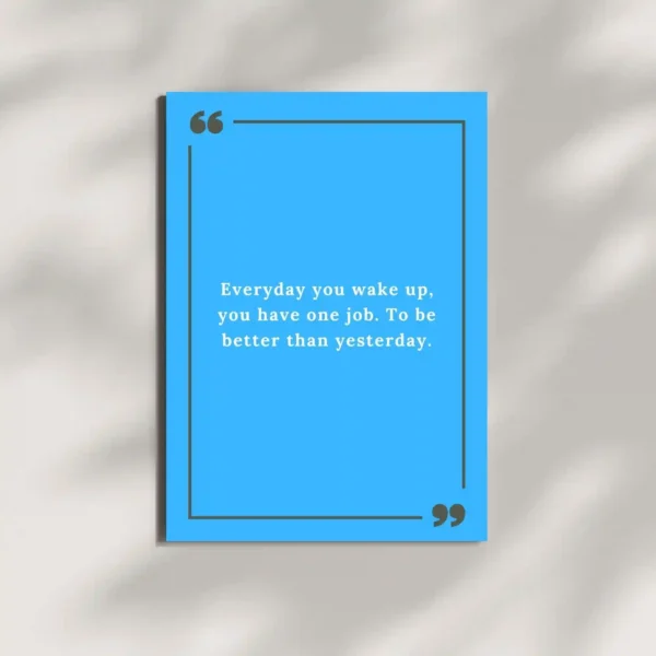 wall mounted discipline quote metal poster