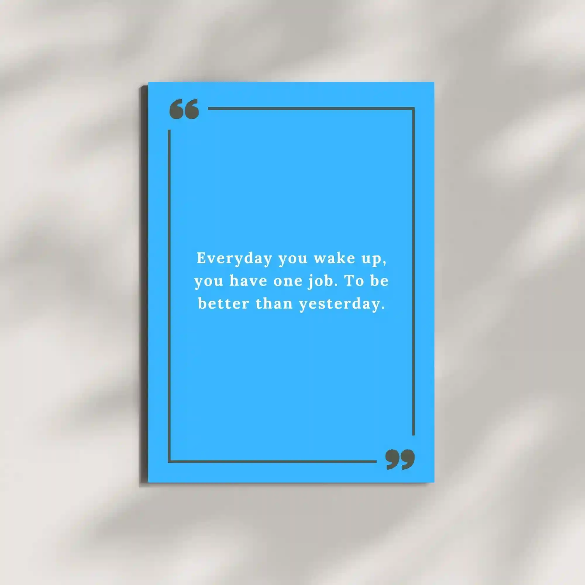 wall mounted discipline quote metal poster