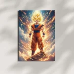 wall mounted dragon ball z goku metal poster