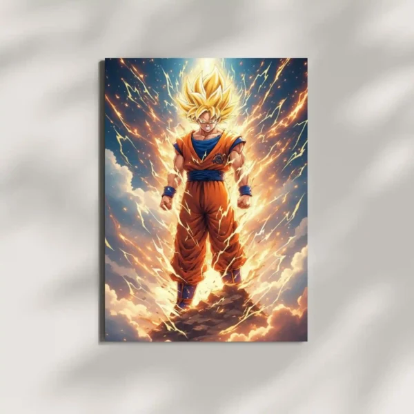 wall mounted dragon ball z goku metal poster