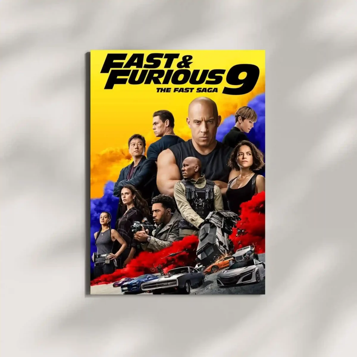 wall mounted fast and furious movie metal poster