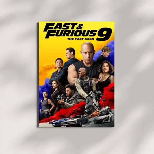 wall mounted fast and furious movie metal poster
