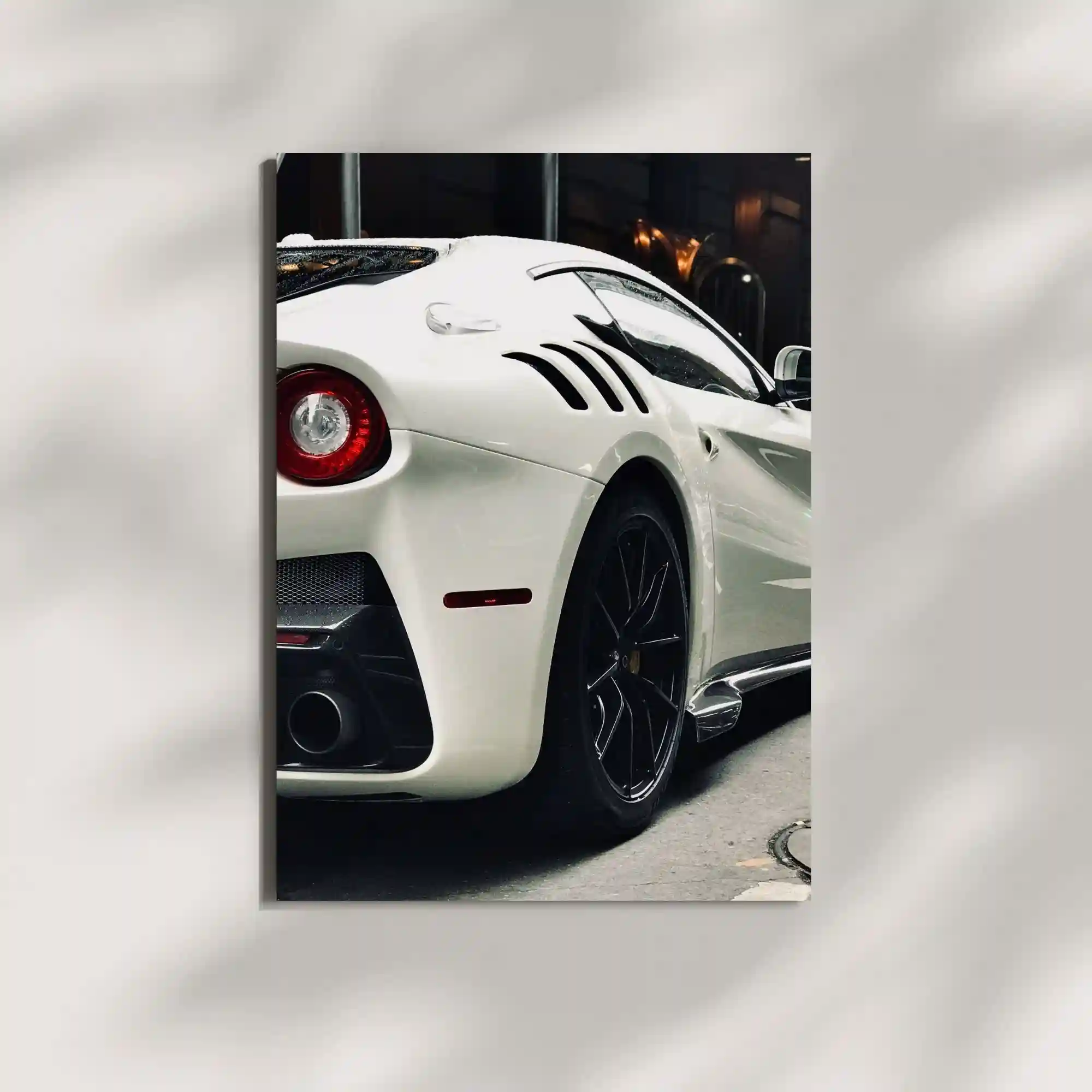 wall mounted ferrari f12 supercar metal poster