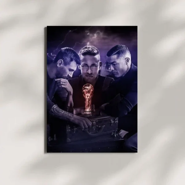 wall mounted football champions trophy metal poster