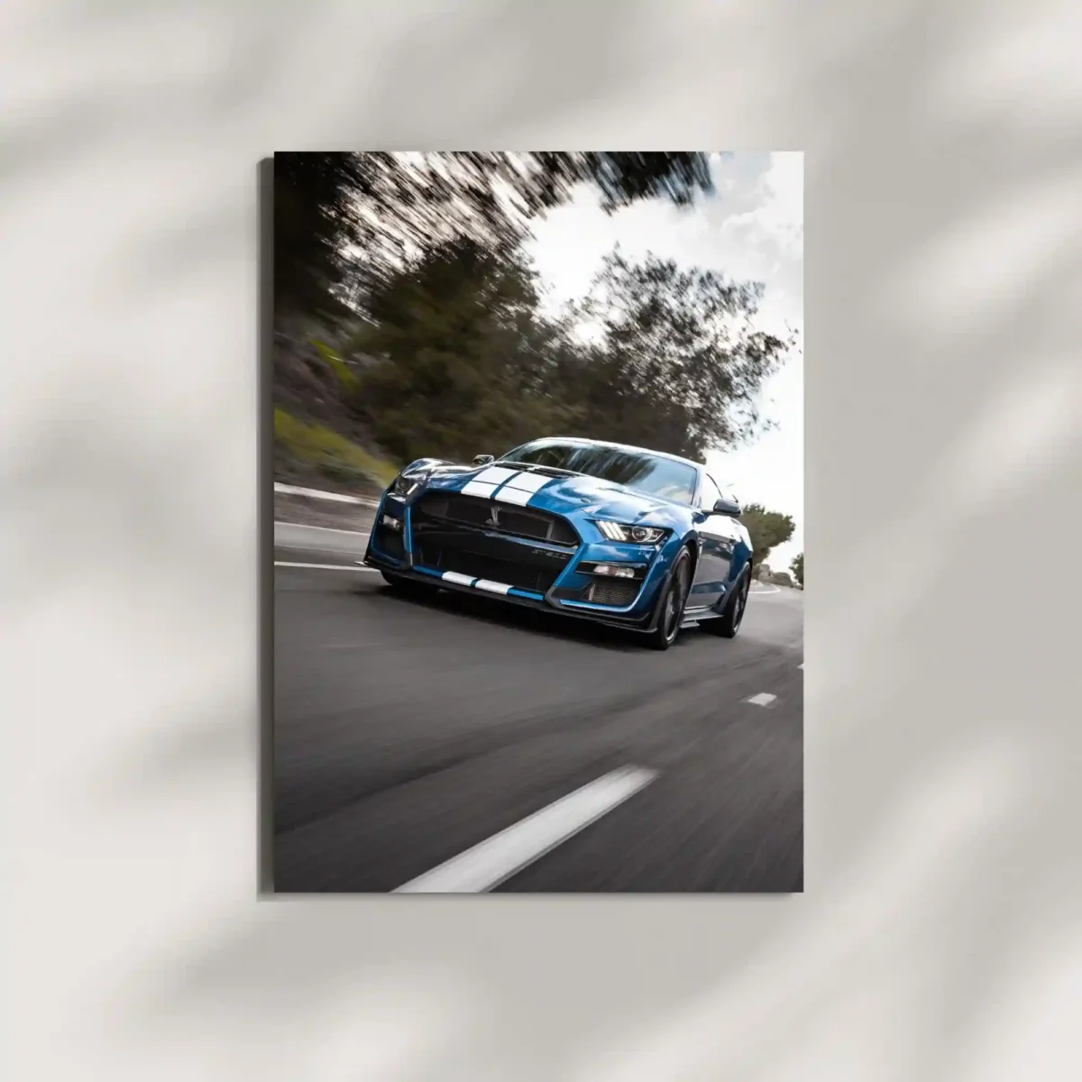 wall mounted ford mustang shelby gt500 supercar metal poster