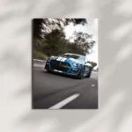 wall mounted ford mustang shelby gt500 supercar metal poster