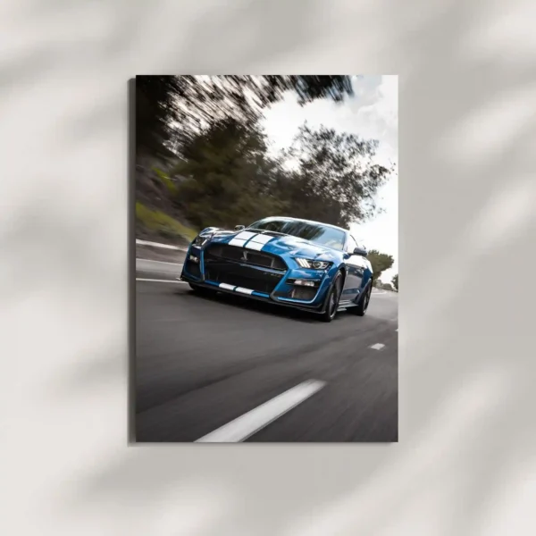 wall mounted ford mustang shelby gt500 supercar metal poster