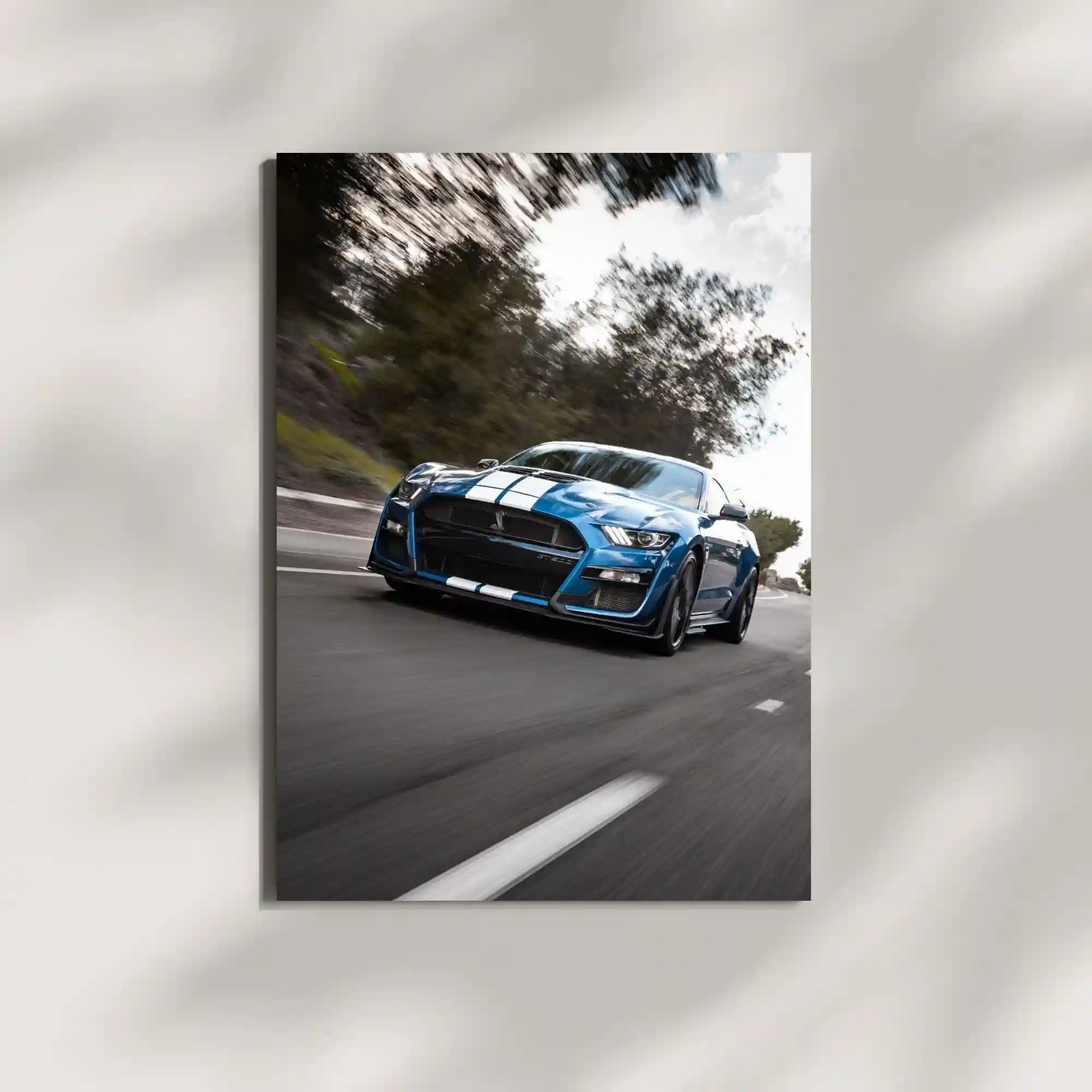 wall mounted ford mustang shelby gt500 supercar metal poster