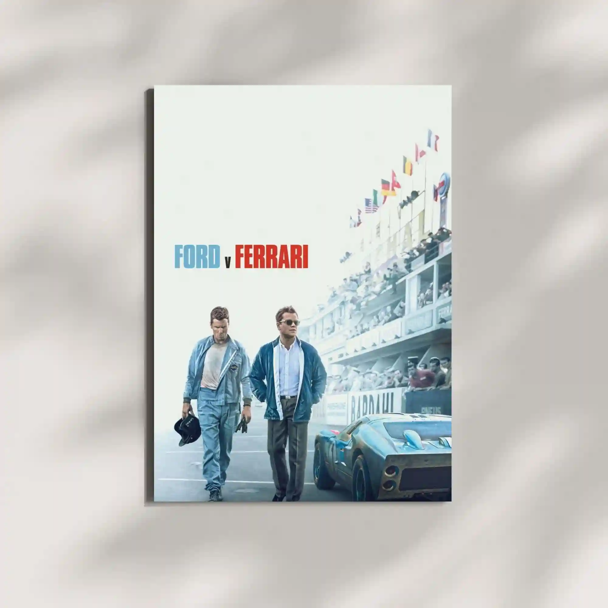 wall mounted ford v ferrari movie metal poster