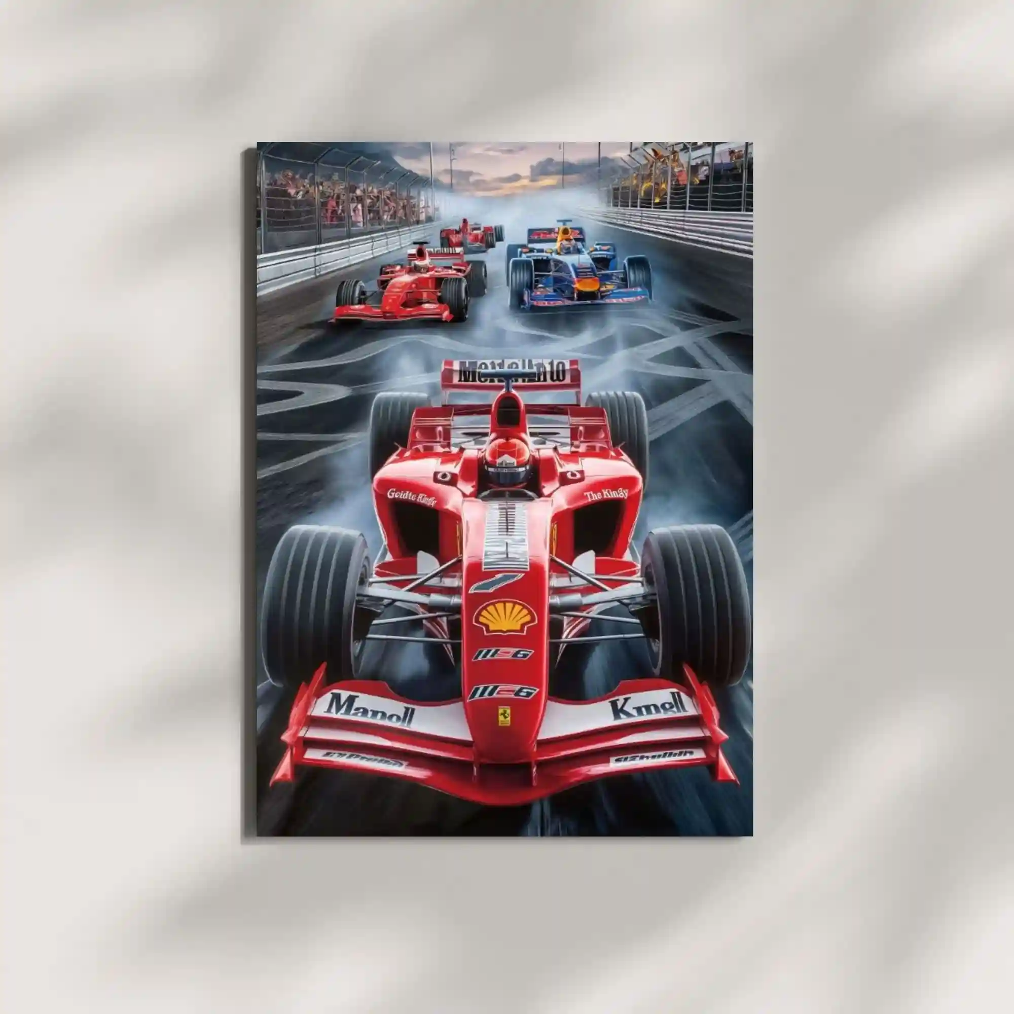 wall mounted formula one championship metal poster