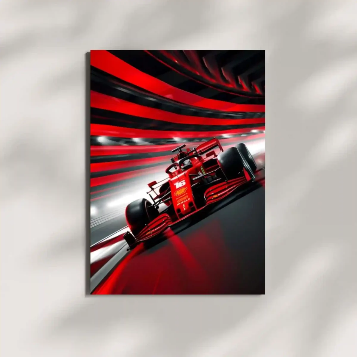 wall mounted formula one nitro rush metal poster