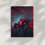 wall mounted formula one turbo drift metal poster