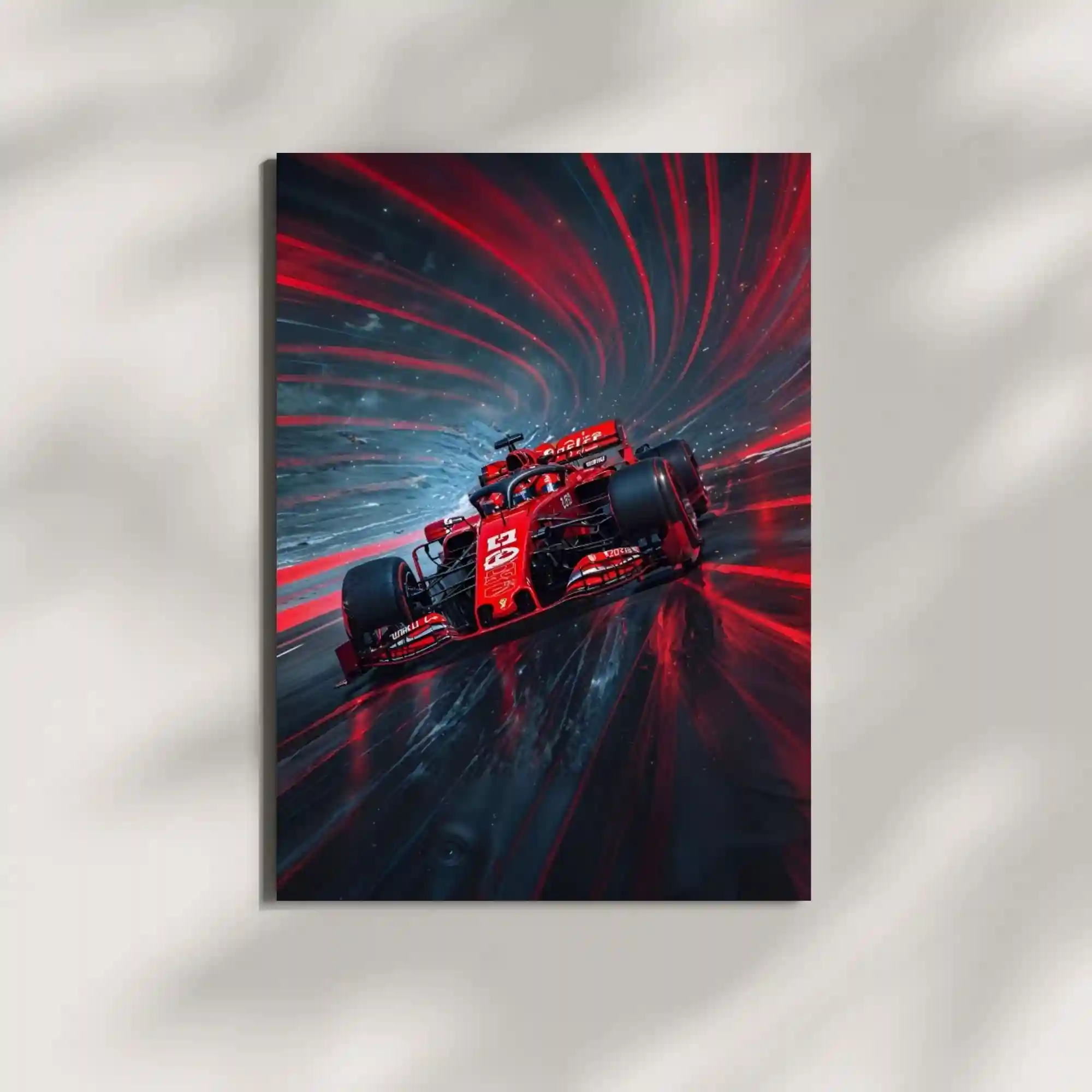 wall mounted formula one turbo drift metal poster