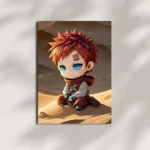 wall mounted gaara chibi sand ninja metal poster