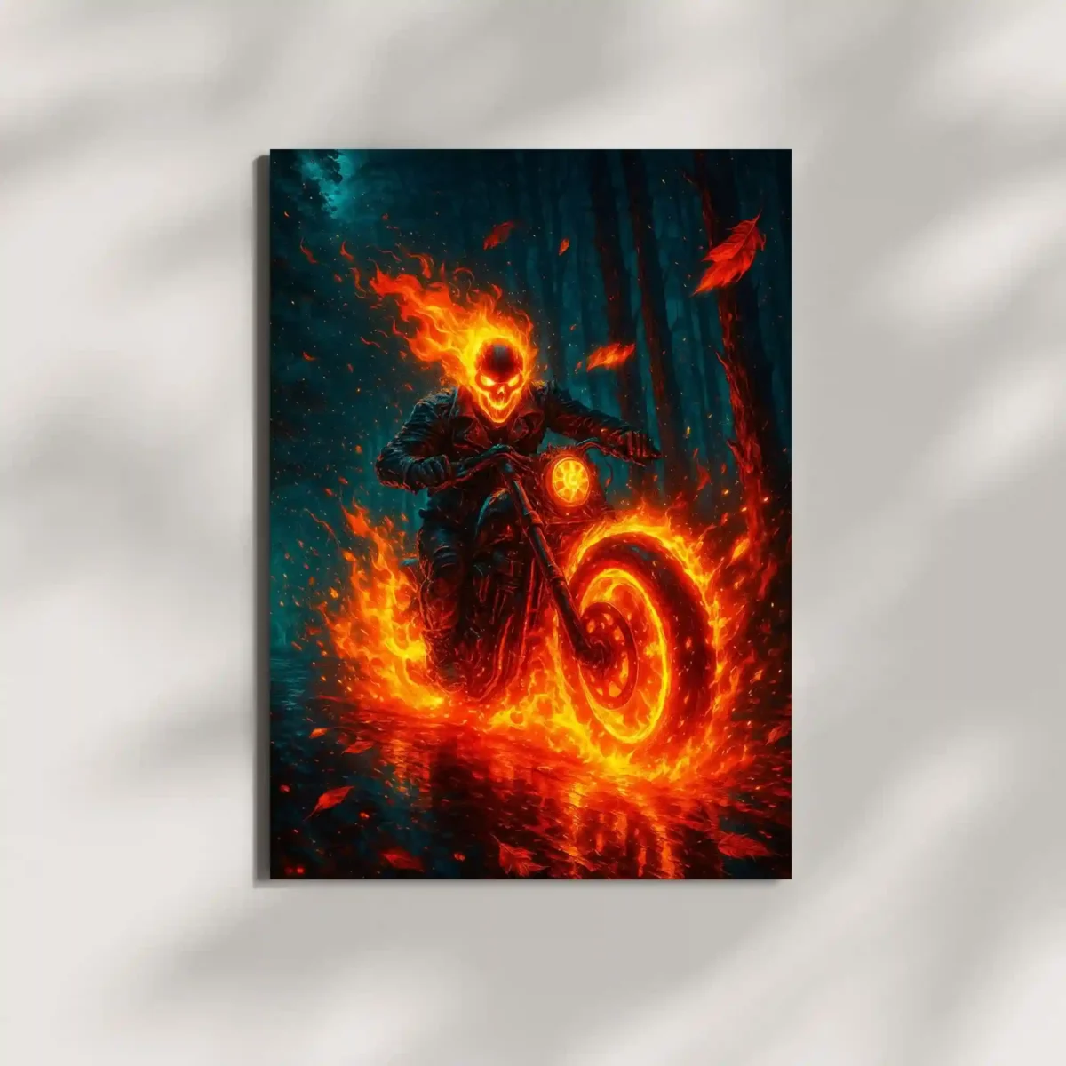 wall mounted ghost rider metal poster