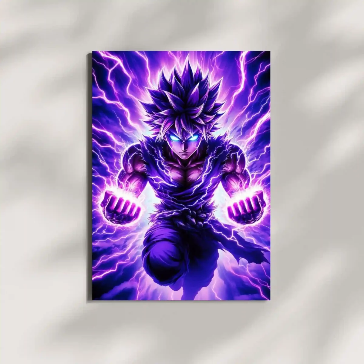 wall mounted goku mastered ultra instinct metal poster
