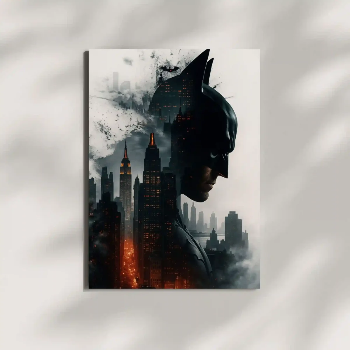 wall mounted gotham city metal poster