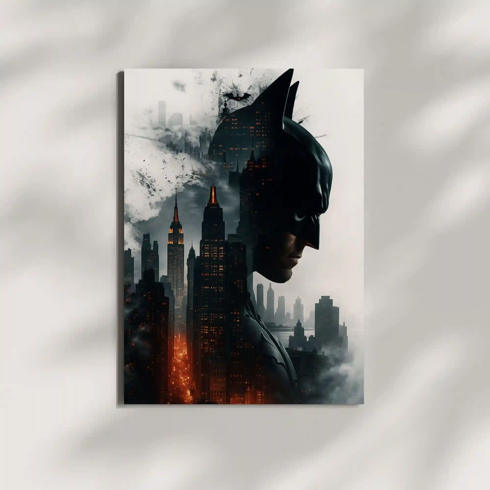 wall mounted gotham city metal poster