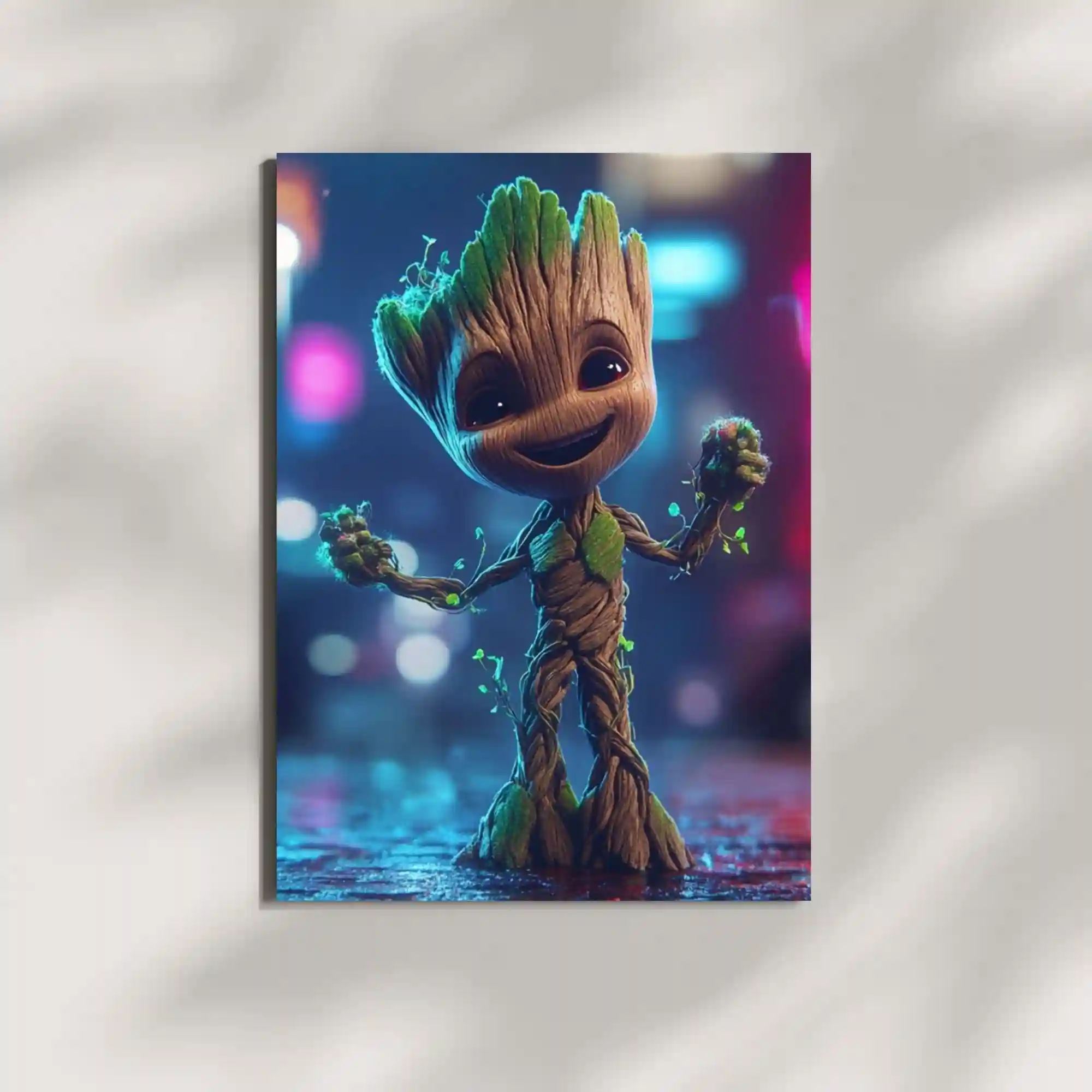 wall mounted groot guardian of the galaxy metal poster