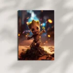 wall mounted groot little guardian metal poster