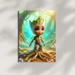 wall mounted groot marvel metal poster