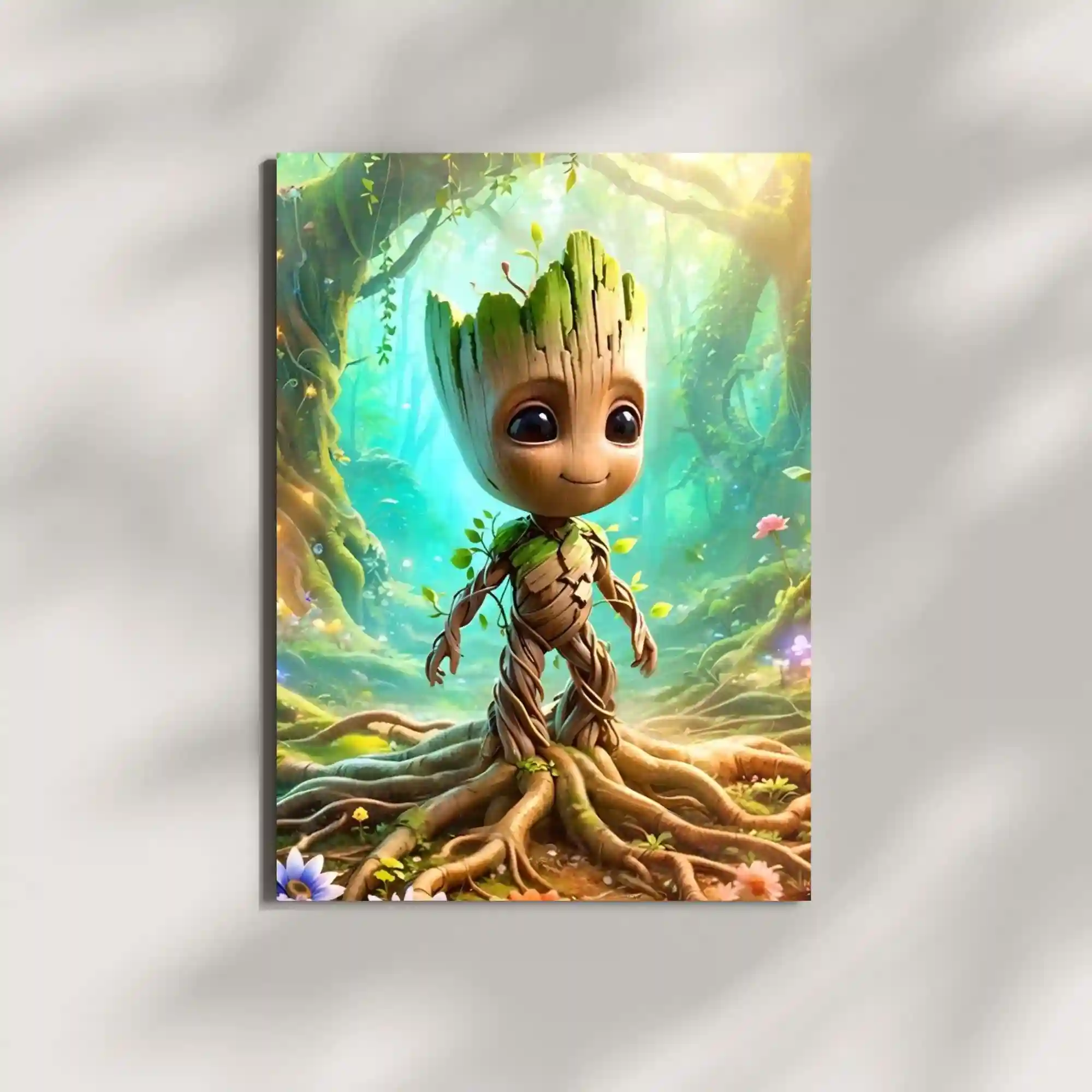 wall mounted groot marvel metal poster