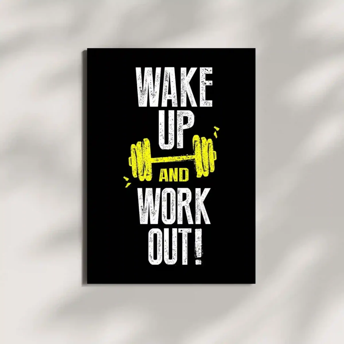 wall mounted gym quote metal poster