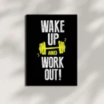 wall mounted gym quote metal poster