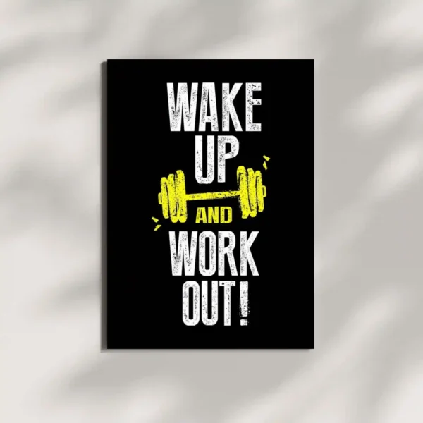 wall mounted gym quote metal poster
