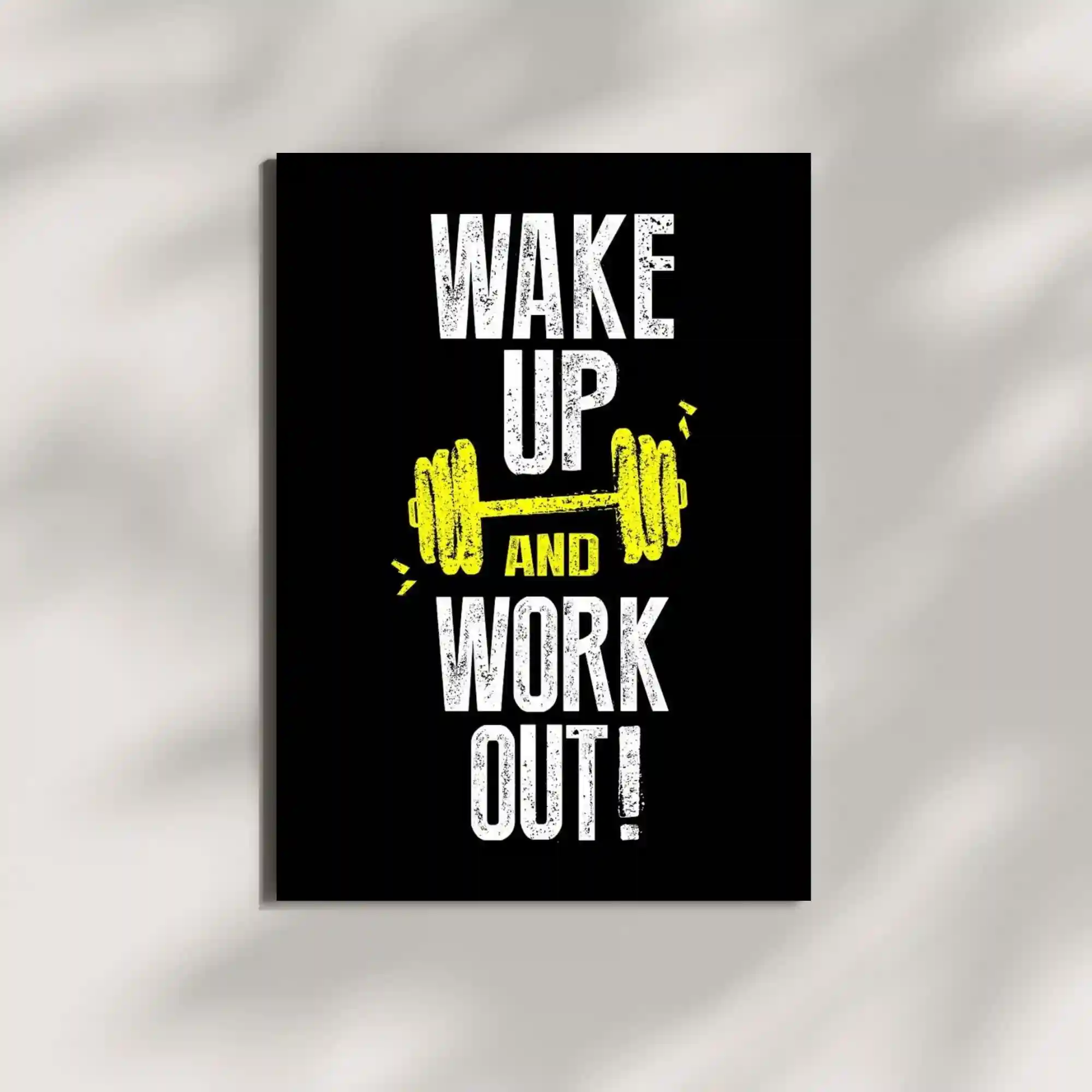 wall mounted gym quote metal poster