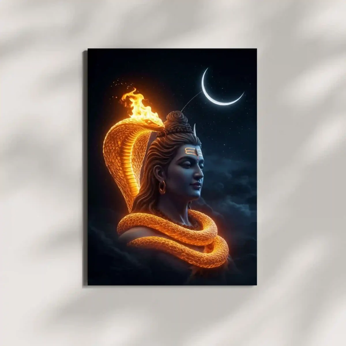 wall mounted har har mahadev metal poster