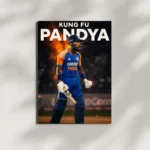 wall mounted hardik pandya metal poster